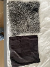 IKEA Kissenbezug SANELA Dunkelgrau 2 Stück neuwertig Baumwollsamt 40x62