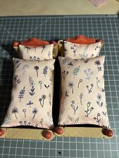 4tlg. Bettwäsche Für Puppenstube Puppenhaus Kissen Decke Miniatur