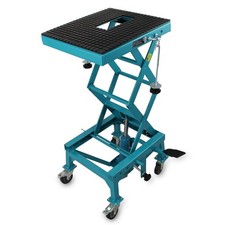 Motorradheber Hebebühne Hydraulisch mit Rollen für Motorrad Quad Blau Bituxx