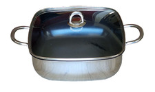 Silit Studio Bräter m. Deckel Schmortopf beschichtet Edelstahl 29x29x10 cm