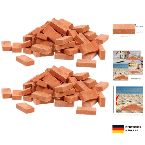 Miniatur ziegelsteine holz rot - holz,