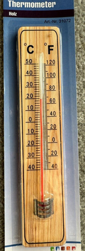 Thermometer 20cm holz - 20cm,