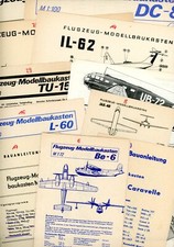12x MODELL Bauanleitung für FLUGZEUG RAUMSCHIFF WOSTOCK Modellbaukasten DDR Aero