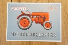 FAHR Dieselschlepper Prospekt Typ D30L 2 Seiten 1952