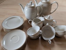 Arzberg 1382, Design Herrmann Gretsch, Kaffeegeschirr mit Goldrand