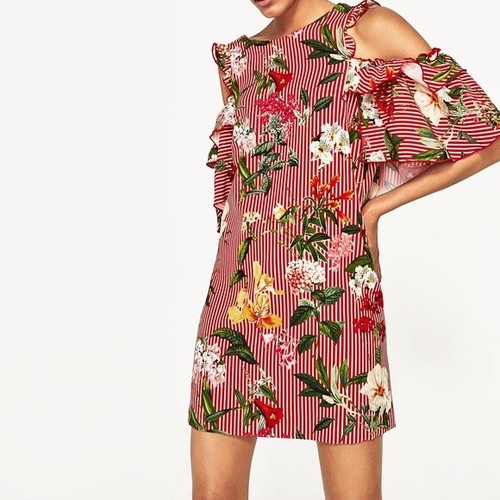 Zara kleidchen volants - zara,