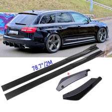 Heckstoßstangenschutz Lippe 78.7" +Seitenschweller Für Audi A6 4F S6 RS6 S-Line