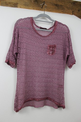 Netz shirt mit pailetten m - t-shirt,