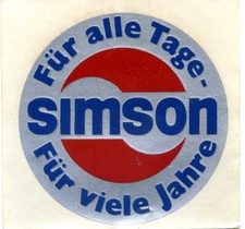 Simson Suhl Schriftzug Abziehbild Wasserabziehbild, Durchmesser 80mm
