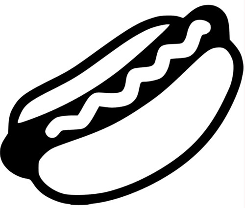 Hotdog aufkleber sticker auto - hotdog,