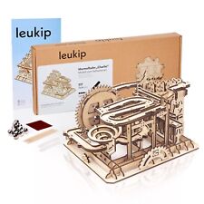 Leukip 3D Holzpuzzle Murmelbahn - Modellbausatz Kugelbahn - Knobelspiel