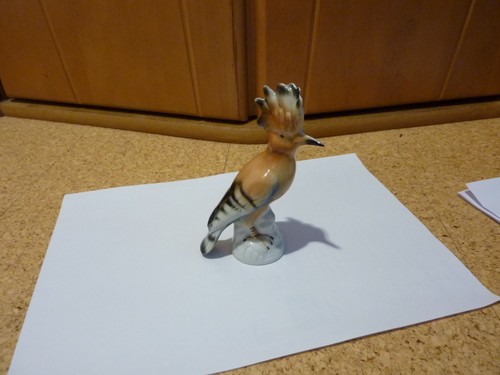 Wiedehopf porzellan figur - porzellan,