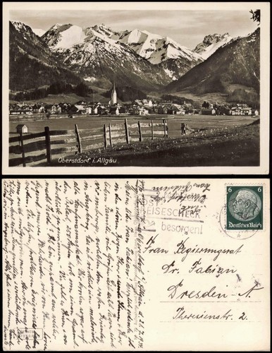 Ansichtskarte oberstdorf - ansichtskarte,