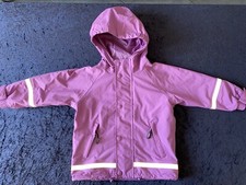 BMS Kinder atmungsaktive Regenjacke Räuberwald 100% Wasserdicht Flieder Gr.98