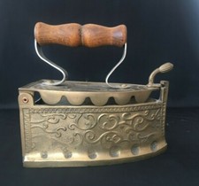  Messing Bügeleisen Antike Antik Kunst Deko Figur Skulptur Tischdeko