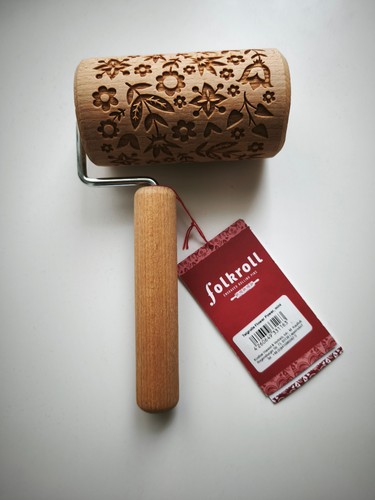 Teigrolle mit muster flower - teigrolle,