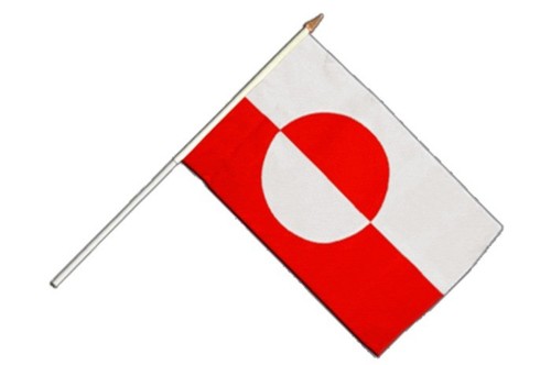 Grönland stockflagge flaggen - grönland,
