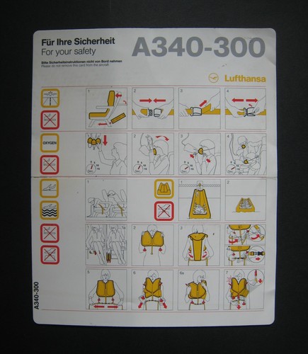Lufthansa a340 300 - lufthansa, safety