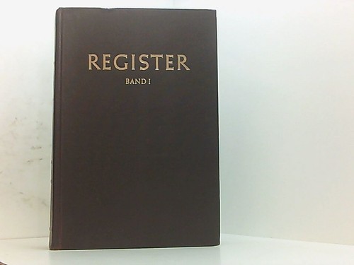 Werke register band i - werke,