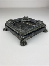 Art Deco Marmor Aschenbecher mit Löwenfüße