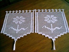 Häkelgardinen in weiß*2 x