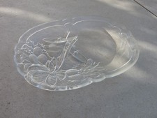 Schale Weihnachten Kristall, B = ca. 18 cm, L= ca. 26 cm, Höhe ca. 2 cm