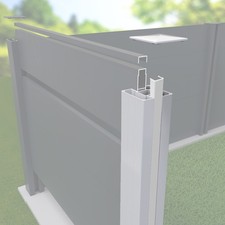 Alu Pfosten Zaun A-B 3m