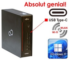 KOMPAKT COMPUTER Q957 i3-7 8GB DDR4 DUAL HEAD SSD M.2 USB-C WINDOWS 11 V640 WLAN