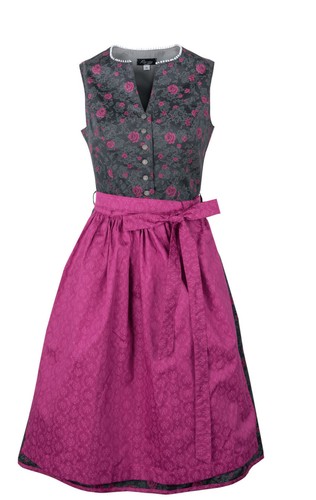 Dirndl nadja grau pink - nadja,