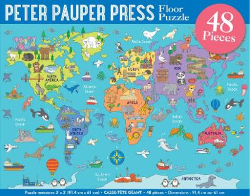 World map floor - floor, puzzle