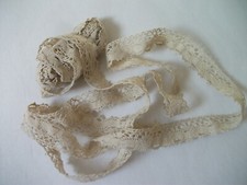  Plauener Spitze  - geklöppelte Spitzenborte Meterware Baumw. 6,85 x 0,3 m neu