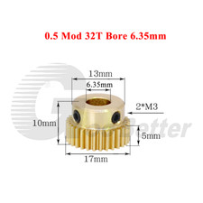 Zahnräder 0,5 Modul 32 Zähne