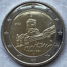 DEUTSCHLAND / GERMANY_2 Euro 2022_Thüringen - Wartburg_F_Bi-Metall_lose
