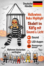 Halloween Skelett Käfig Deko
