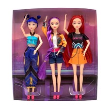 Cosplay Kpop Demon Hunters Dolls Moveable Joint Collectible Figure 3 Pieces