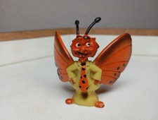 Schmetterling orange Flügel 1980 Anzug Gelb Krawatte Sammelfigur 5 cm Hartgummi 