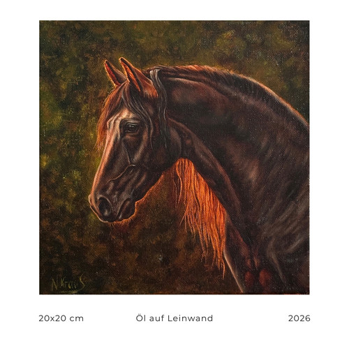 Original ölgemälde friesian - original,
