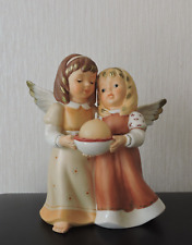 Goebel Engel  " 1. Advent"  Engelpaar mit Kugelkerze  - champagner terracotta