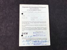 Betriebserlaubnis DKW Hummel