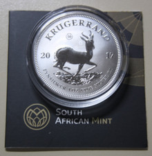 Süd Afrika 1 Rand "Krugerrand" 2017 Silber 1 oz  #F7204 "50th Anniversary" St-BU