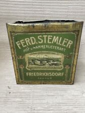 Große alte Blechdose Zwieback Gerd. Stemler DISKOS um 1920