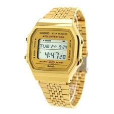 Unbenutzte CASIO STANDARD ABL-100WEG-9A Gold Quarz Step-Tracker Unisex Uhr in...