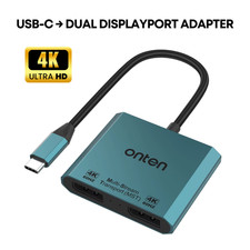 USB C auf zu Dual DisplayPort Adapter 4K 60Hz Konverter 2 Monitore Thunderbolt 3