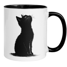 Tasse katze schwarze - katze, „schwarze