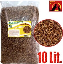 Ambiopet Mehlwürmer getrocknet 10 L Nager Vögel Reptilien Fisch Igel Koifutter