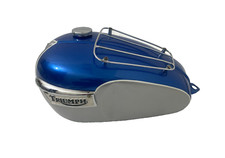 Triumph T120 Bonneville 3,5 Gallonen Kraftstoff Benzintank + Seitenemblem bla...