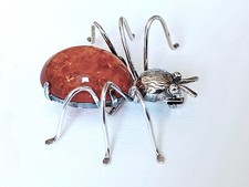 Brosche Silber Bernstein