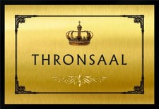 Fußmatte Schmutzfangmatte Thronsaal Krone gold rutschfest F1070