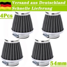 4X Sportluftfilter Chrom 54mm