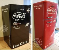 6 teiliges Coca Cola  Aufkleber Set 10 Cent für Kühlschrank Getränkeschrank Box